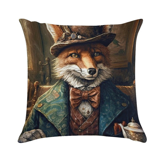 Vintage Victorian Style Mr Frederick Fox Soft Shrink-Resistant Throw Pillow
