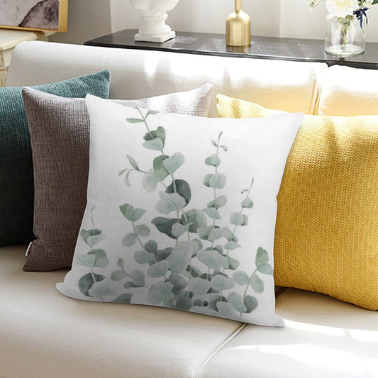 Standing Eucalyptus Leaves Soft Bedroom Essential Throw Pillow