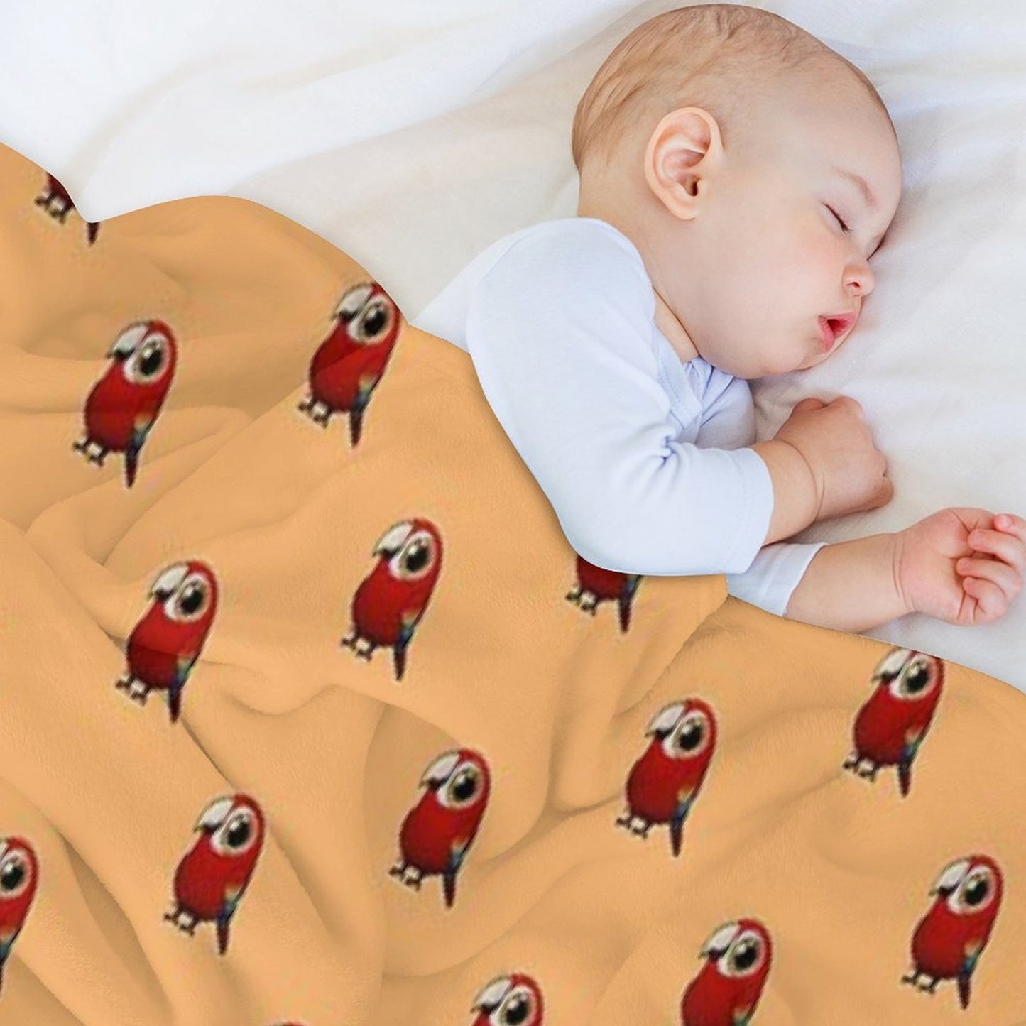 Cute Fat Macaw Throw Blanket