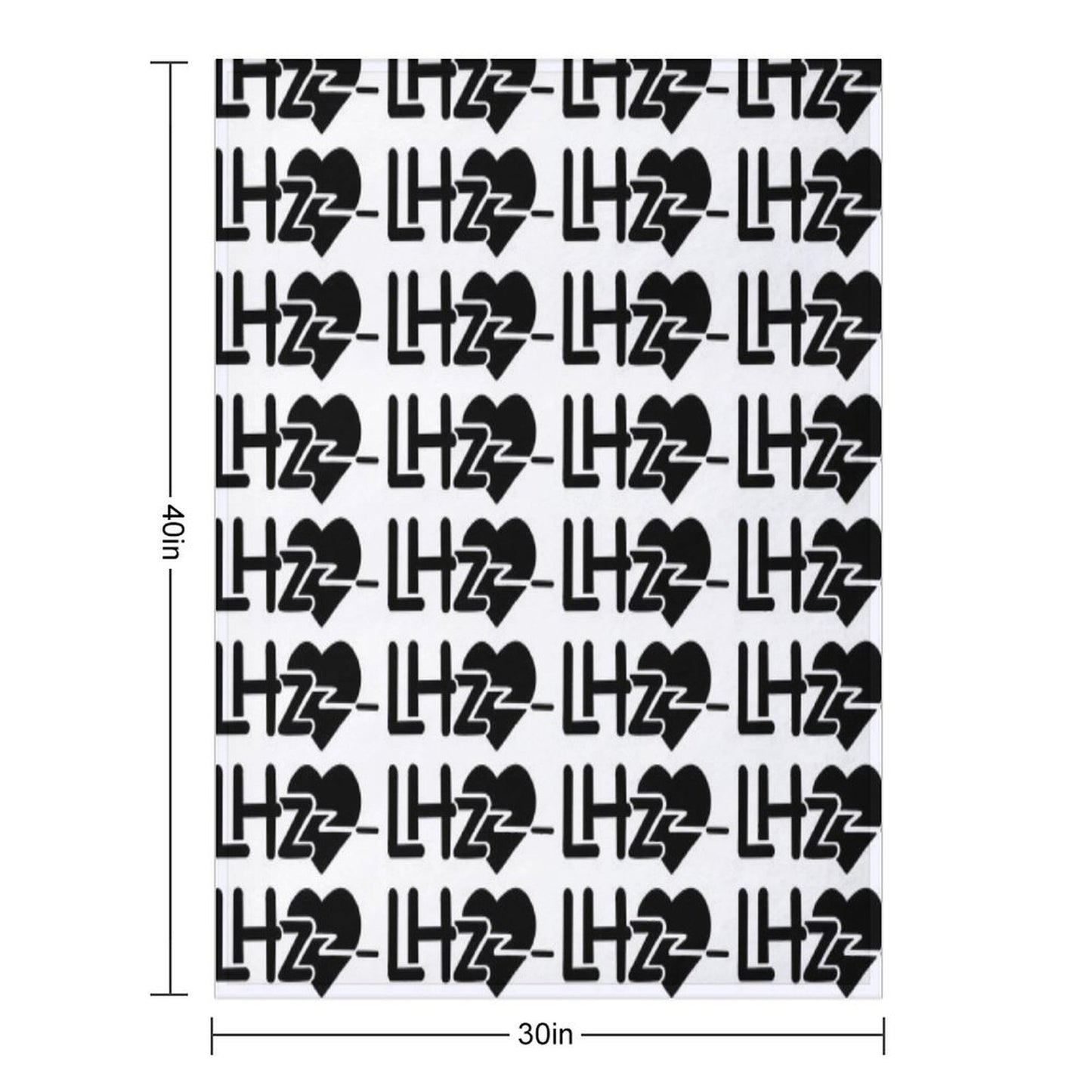 LHZ (Black) Throw Blanket