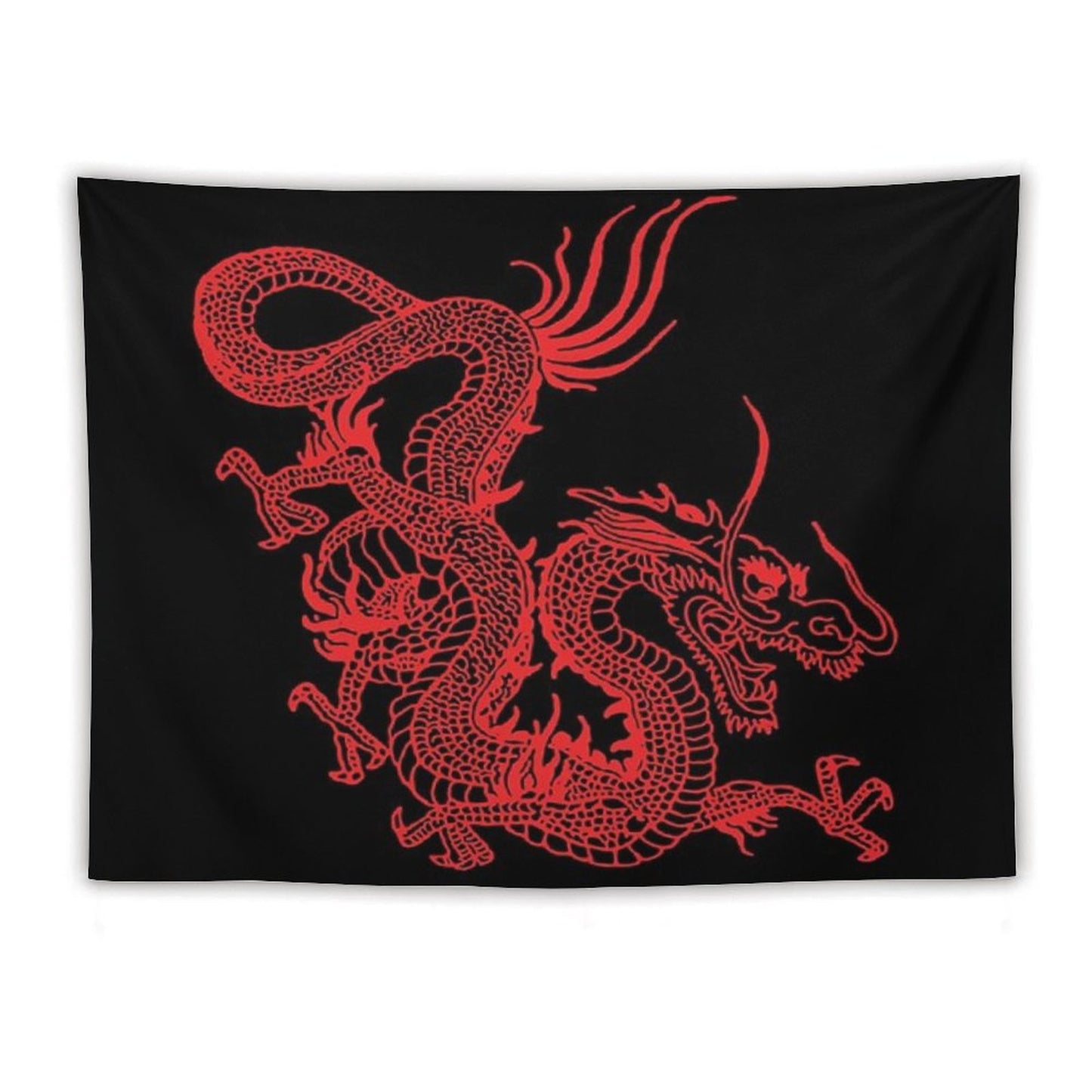 Red Chinese Dragon Tapestry