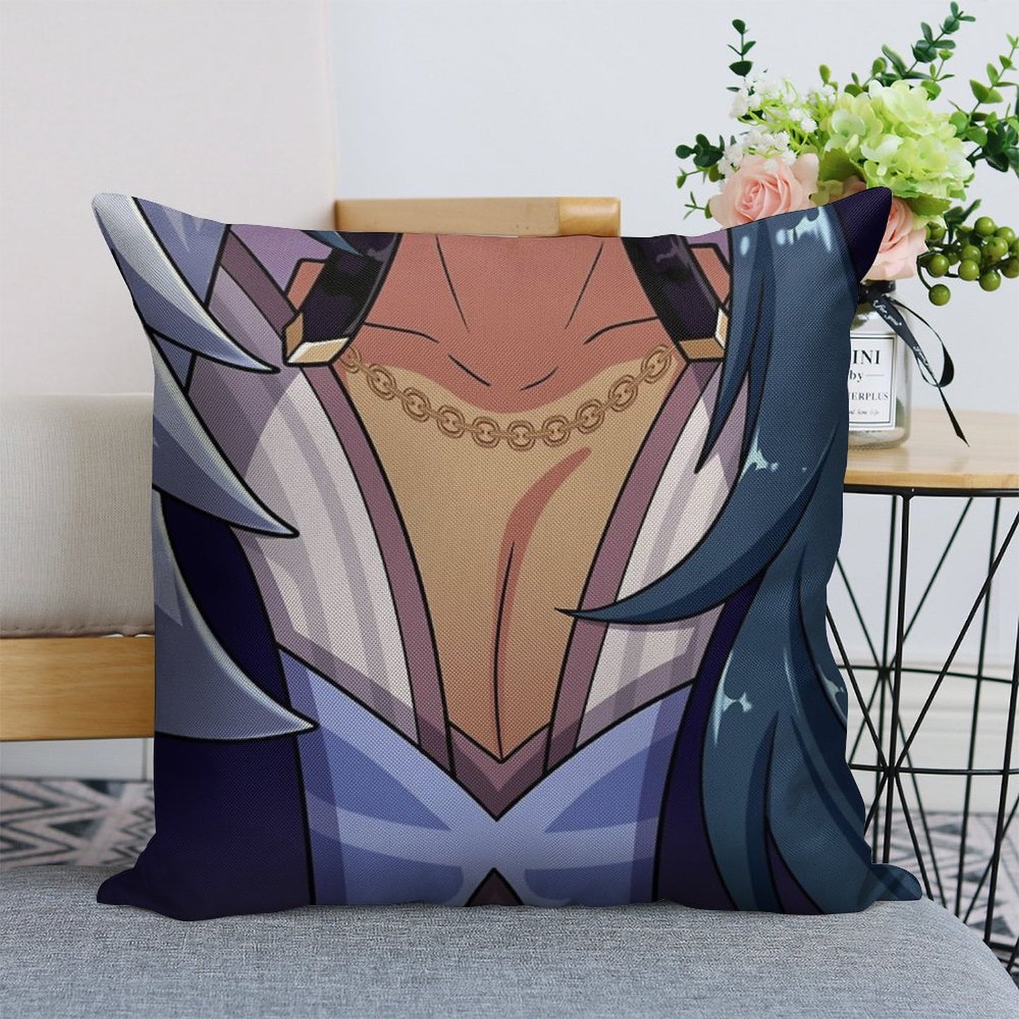 Kaeya Tiddies Linen Throw Pillow Cover