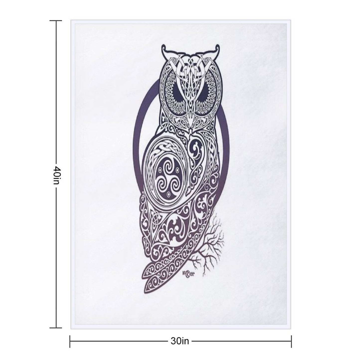 CELTIC OWL Throw Blanket