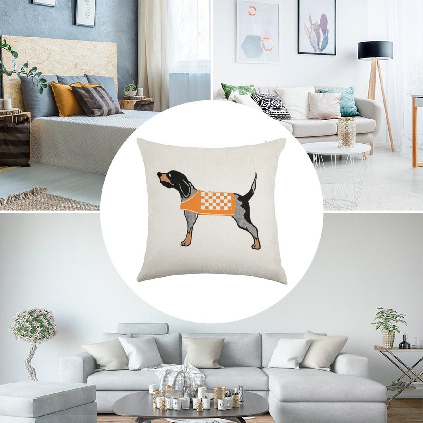 Smokey Linen Throw Pillow Cover
