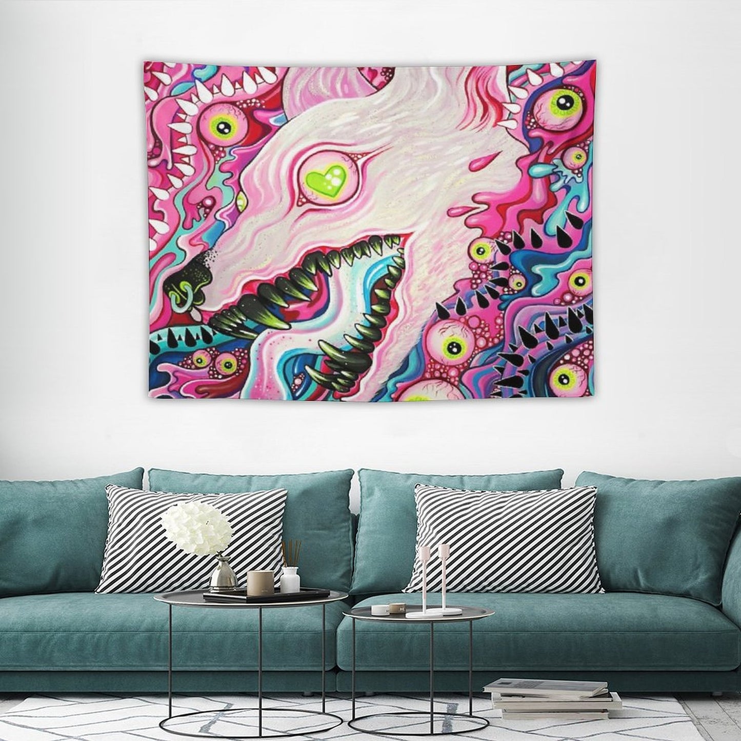 Glitterwolf Acrylic Painting Tapestry