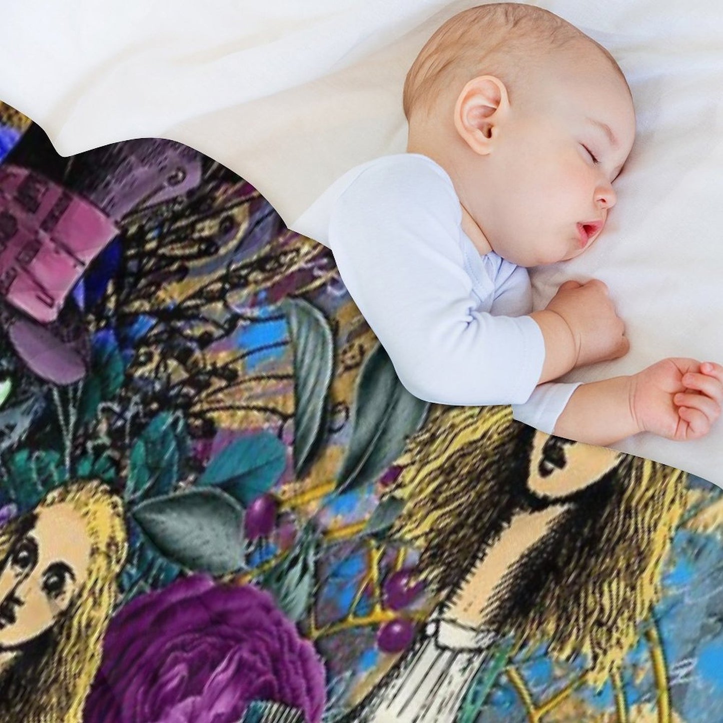 Alice Wonderland, Alice in Vintage Wonderland Throw Blanket