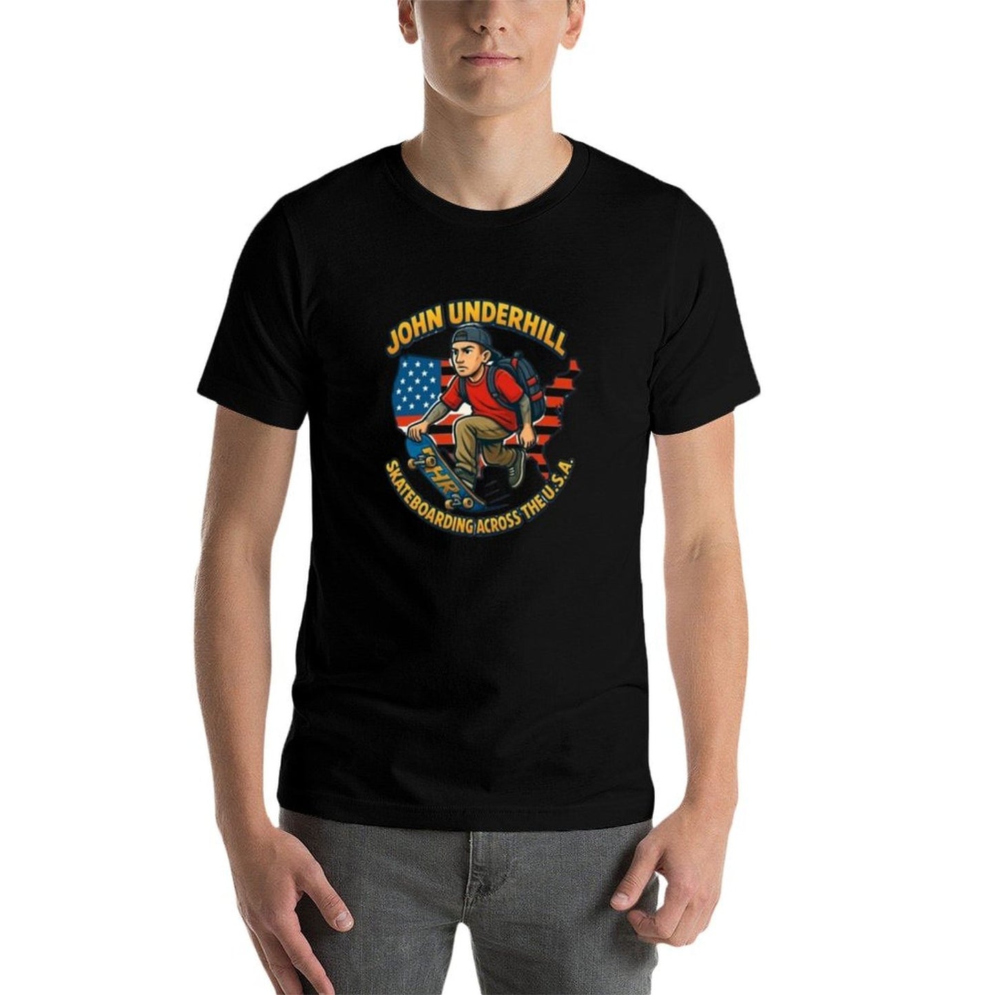 John Underhill Skateboarding Across The USA Breathable T-Shirt