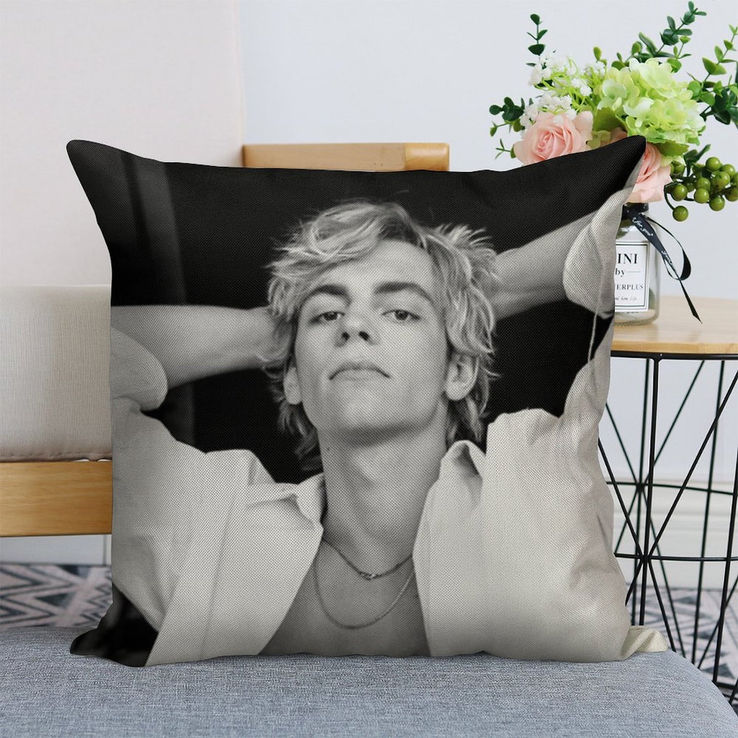 Ross Lynch Linen Throw Pillow Cover