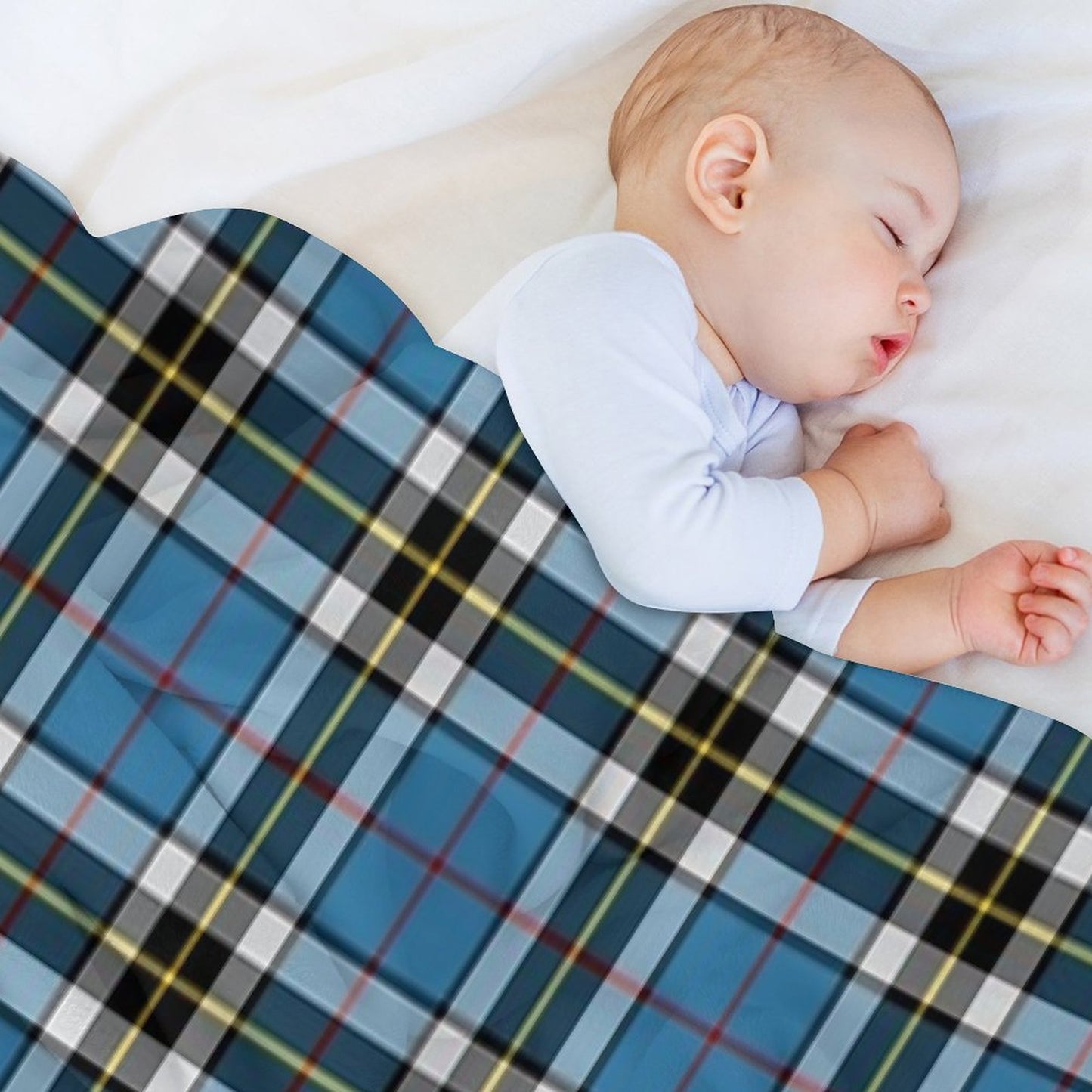 Thompson Blue Dress Tartan Clan Thomson Cute Tartan Throw Blanket