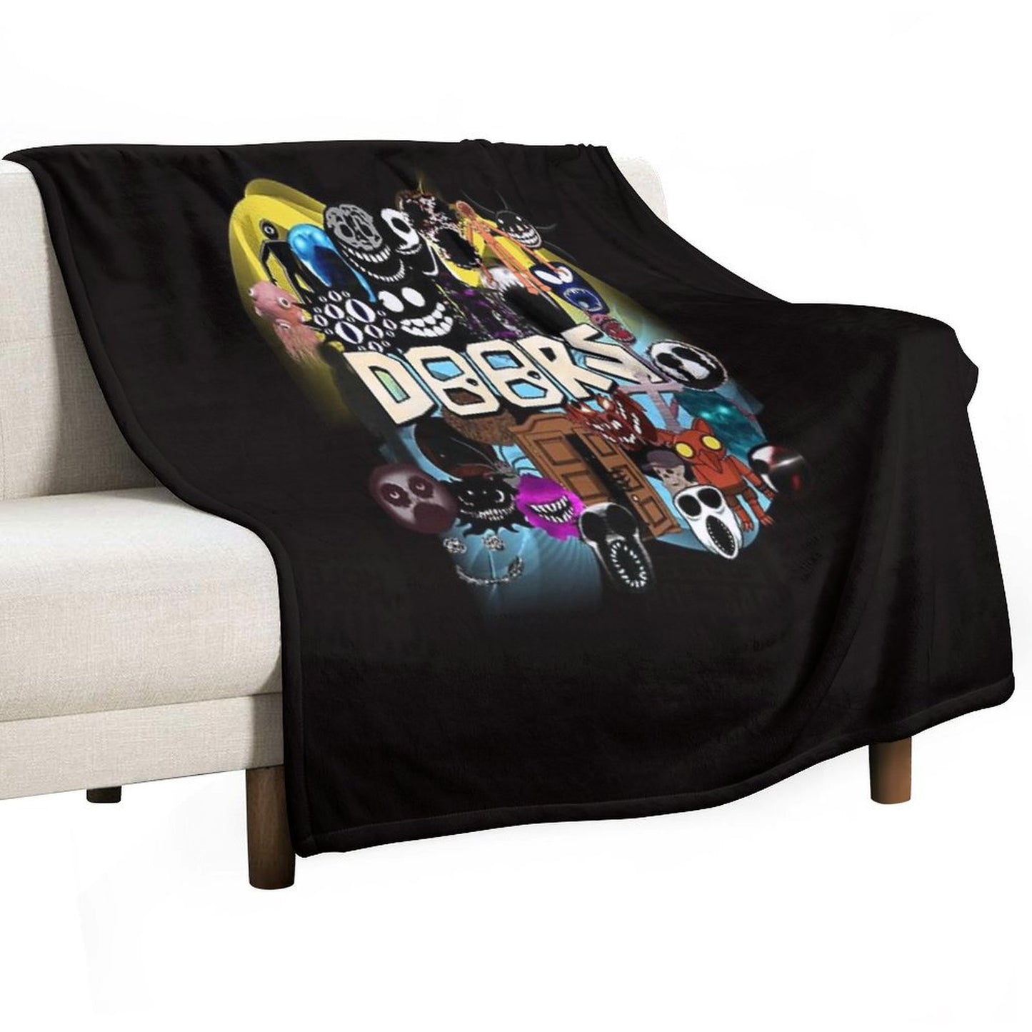 Doors All The Entities New Doors Game Update Throw Blanket