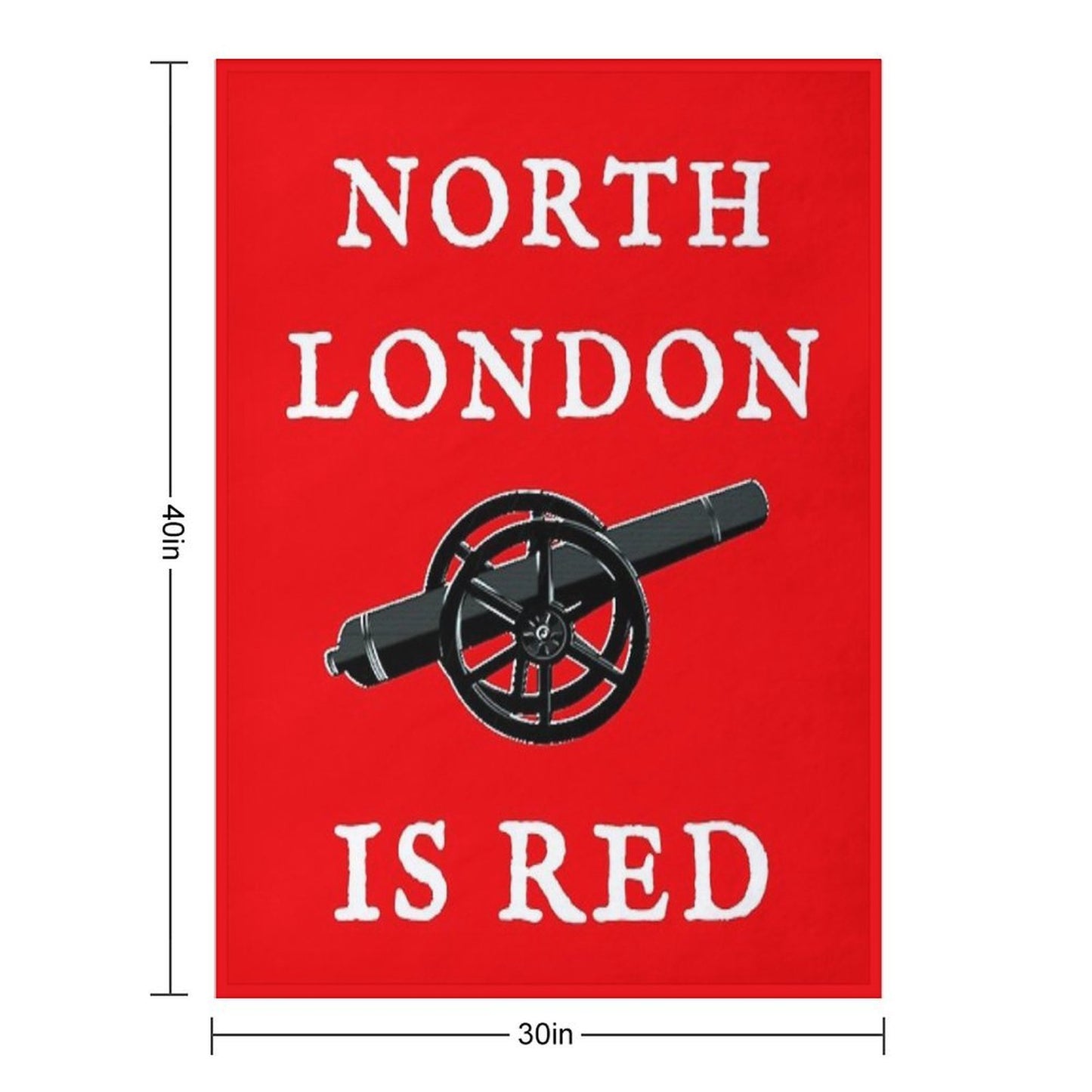 North London Is Red (White Text) Throw Blanket