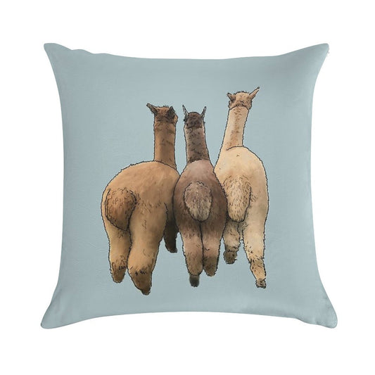 Alpaca Butts Soft Fade-Resistant Throw Pillow