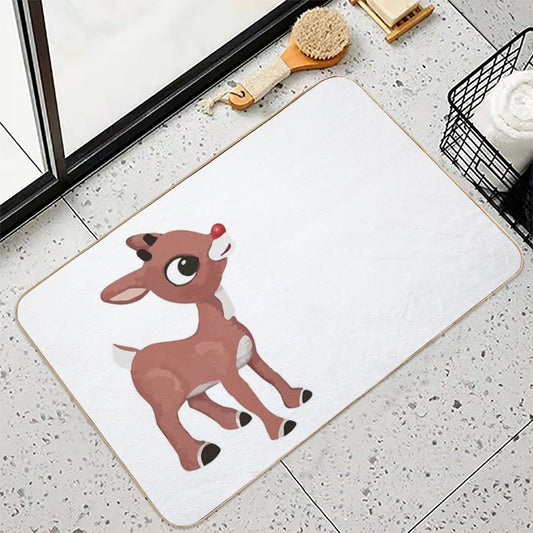 Classic Rudolph © GraphicLoveShop Bath Mat