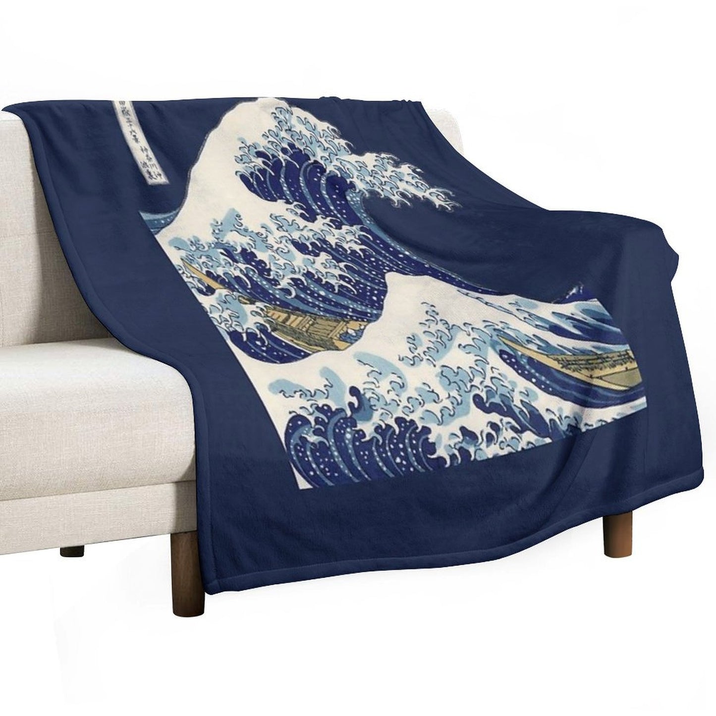 The Great Wave Off Kanagawa Transparent Throw Blanket