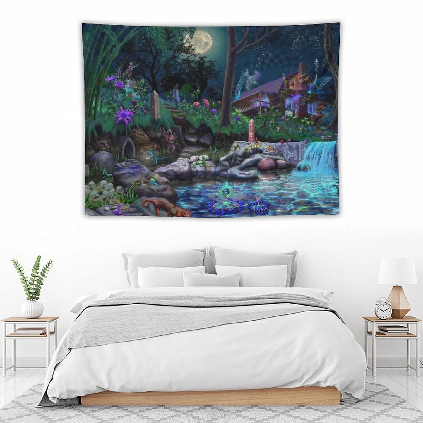 The PsyCabin - Trippy Psychedelic Visionary Garden Tapestry