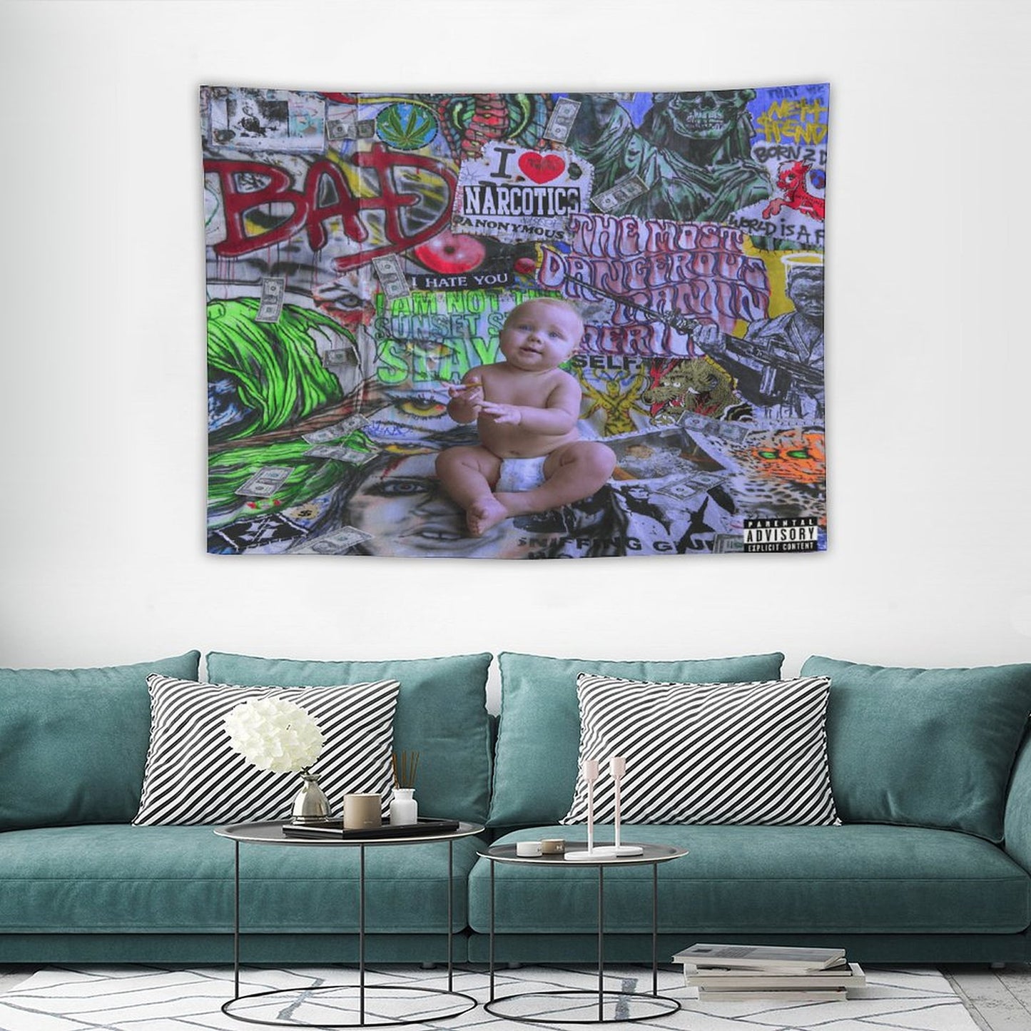 BAD ASS FCKING KID Tapestry