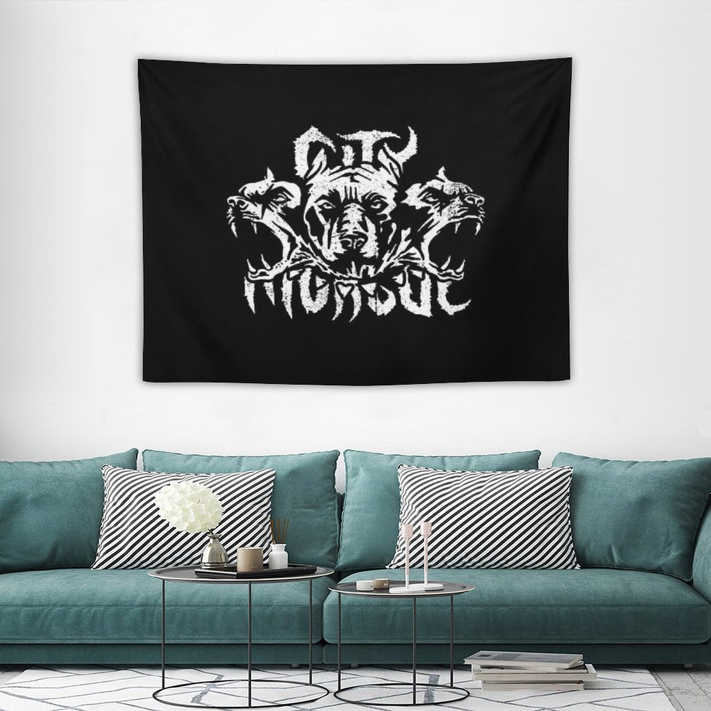 Three Hell's Dogs Tapestry