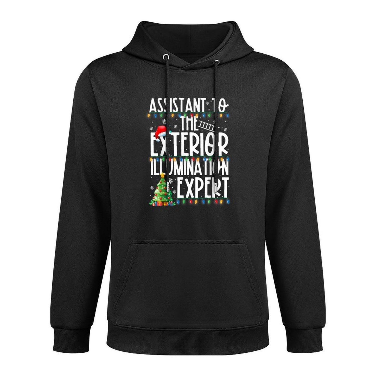 Assistant To Exterior Illumination Expert Christmas Lights Machine Washable Hoodie