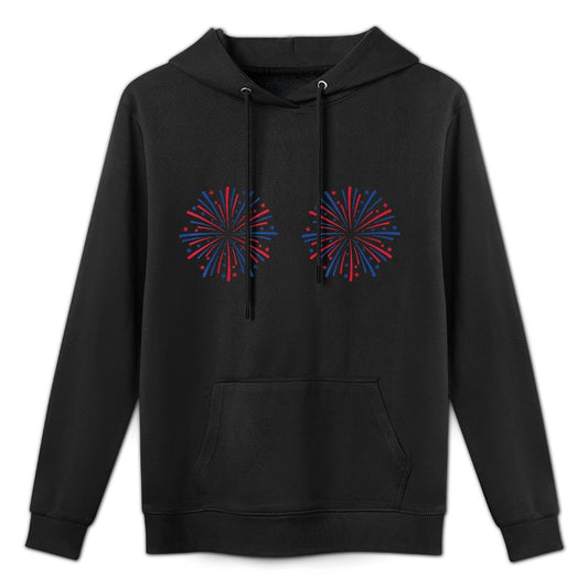 Just Here for The Fireworks Funny Shirt for Couple Men Women Machine Washable Hoodie