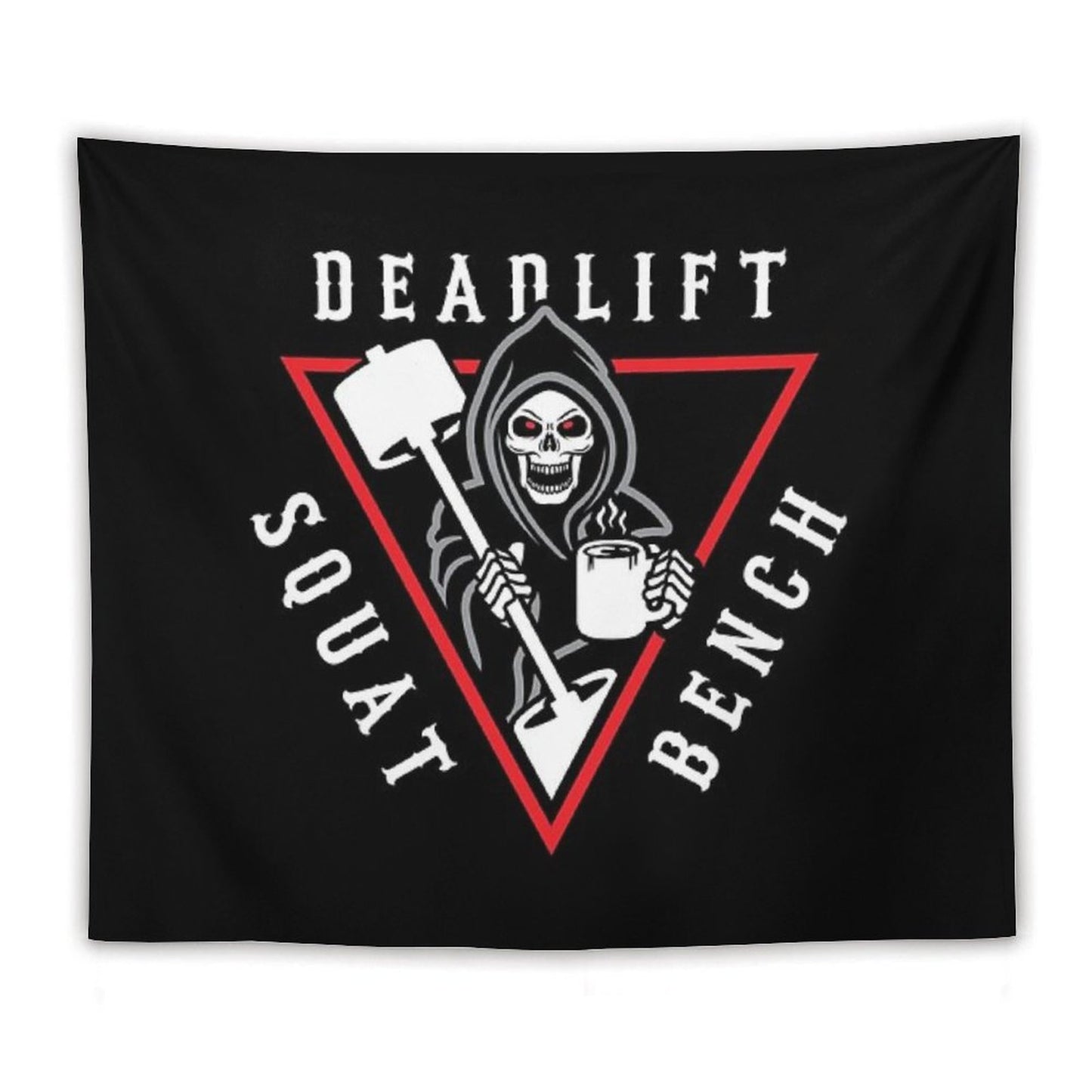 Squat Bench Deadlift Grim Reaper Tapestry