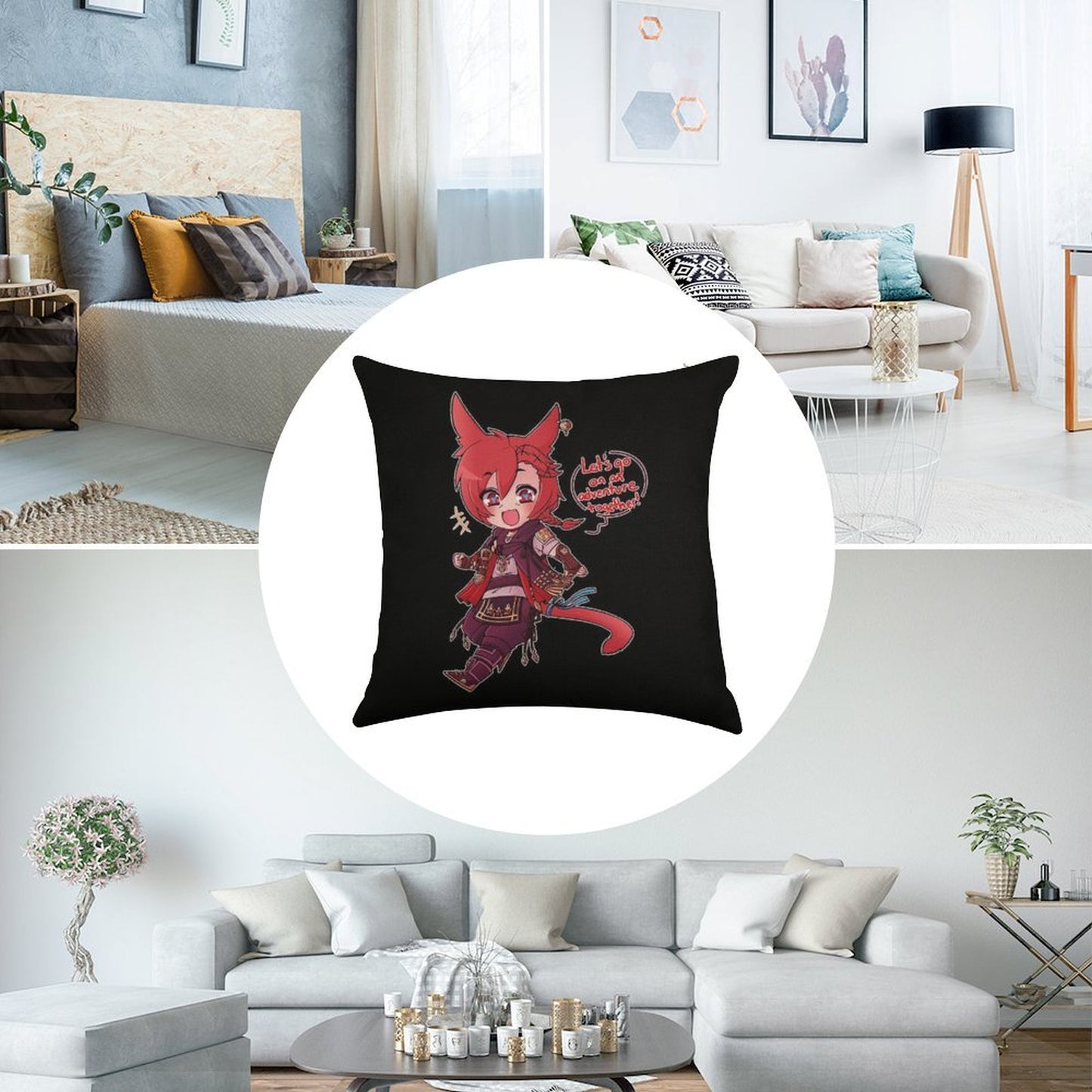 G'raha Tia, At Your Service Linen Throw Pillow Cover