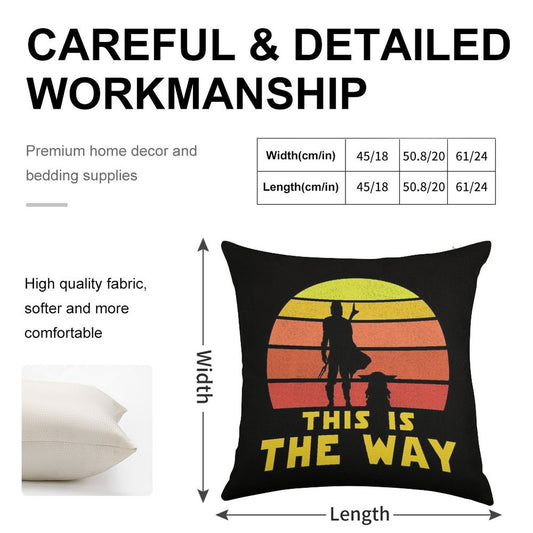 Mando Retro Vol.1 Linen Throw Pillow Cover