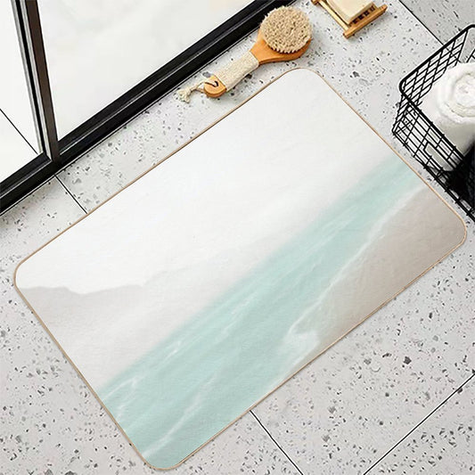 Neutral Colors Beach Bath Mat