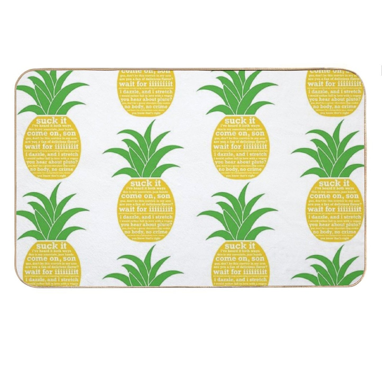 Psych Quotes Pineapple Bath Mat