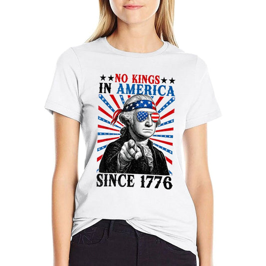 No Kings In America Since 1776 Usa Retro Comfortable T-Shirt