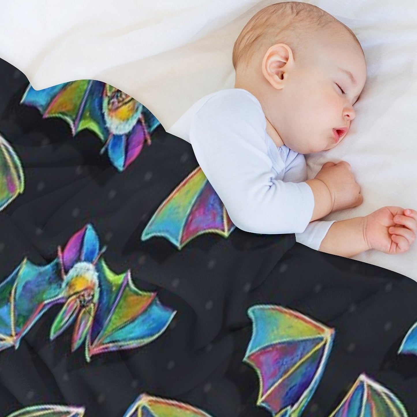 Psychedelic Bat Pattern by Robert Phelps Throw Blanket