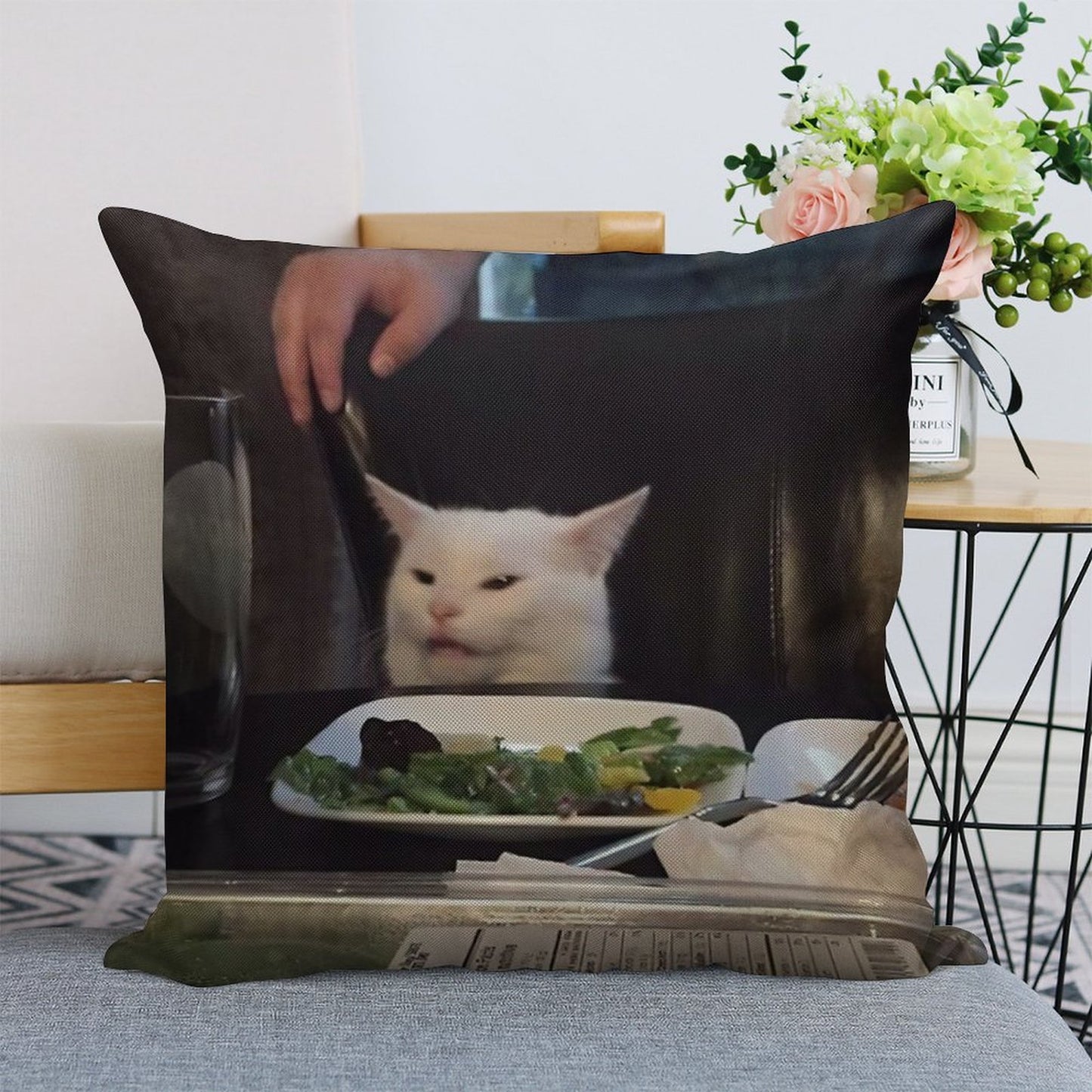 It Cat Linen Throw Pillow Cover