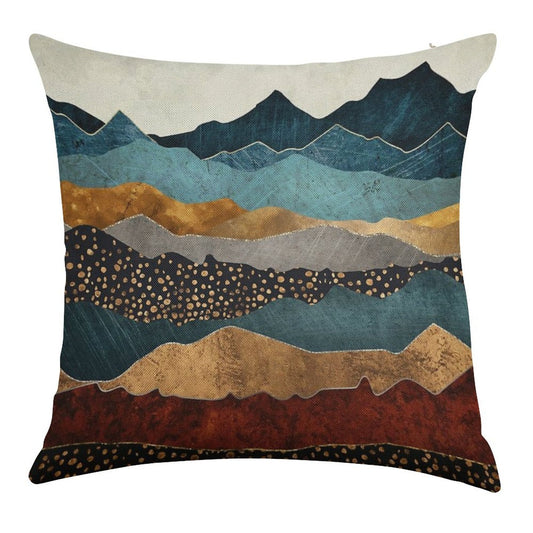 Amber Dusk Linen Throw Pillow Cover