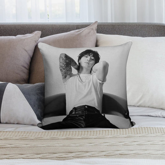 Jungkook- Seven Photoshoot Soft Washable Throw Pillow