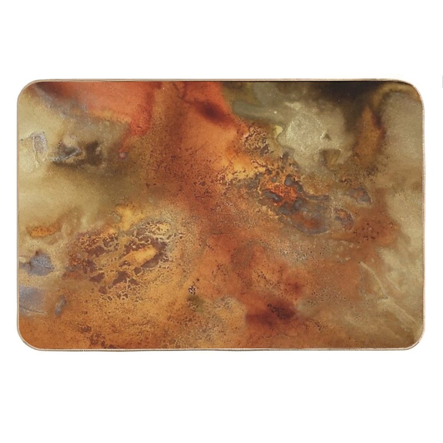 'Mars' In Gold, Bronze And Copper Bath Mat
