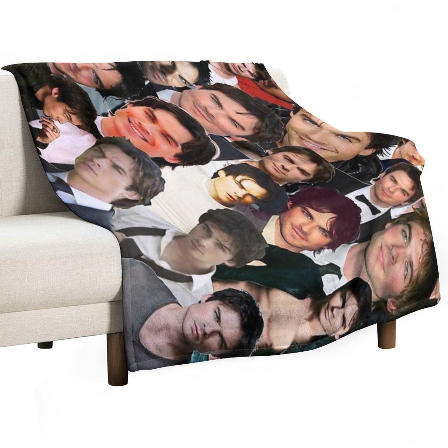 Ian Somerhalder Photo Collage Throw Blanket