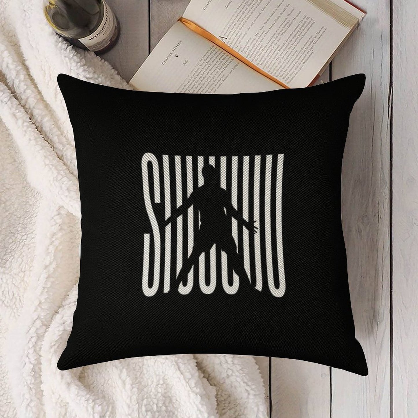 Siuuu CR7, Cristiano Ronaldo Funny Linen Throw Pillow Cover
