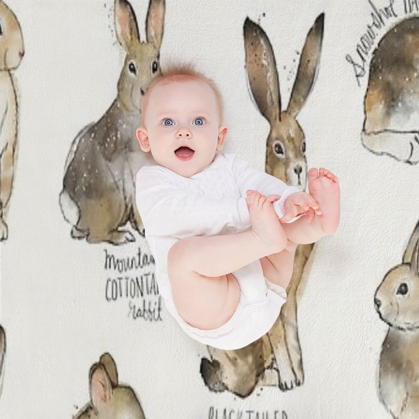Rabbits & Hares Throw Blanket