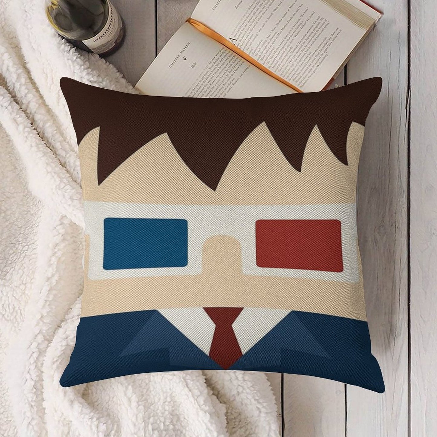 10th Doctor, David Tennant Linen Throw Pillow Cover