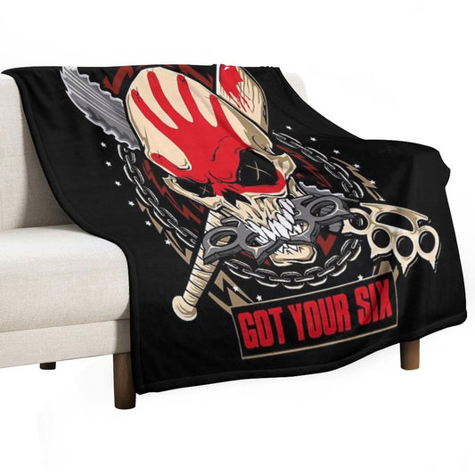 Heavy Skull Metal Throw Blanket