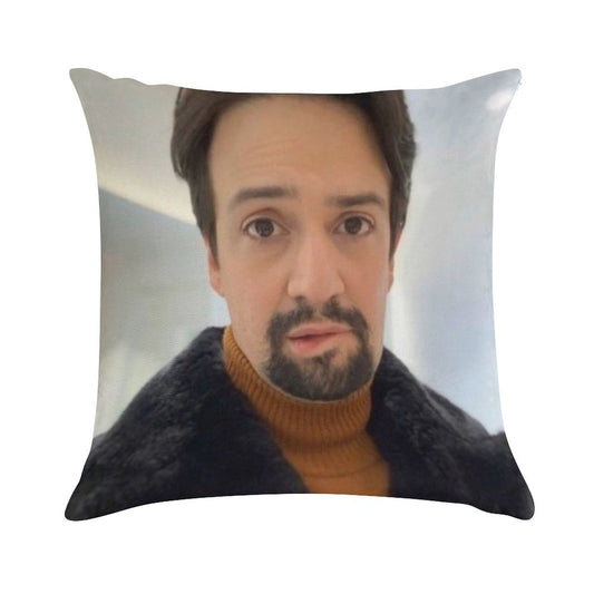 Manuel Miranda Lip Bite Meme Soft Ultra-Soft Texture Throw Pillow