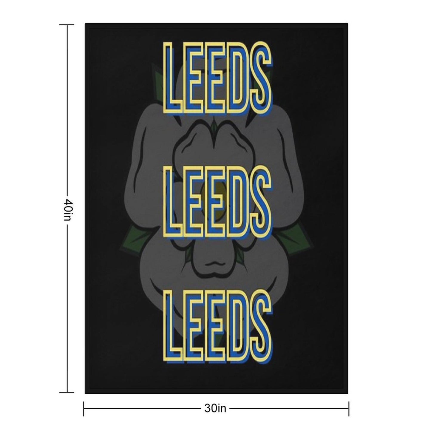 Leeds Leeds Leeds Throw Blanket