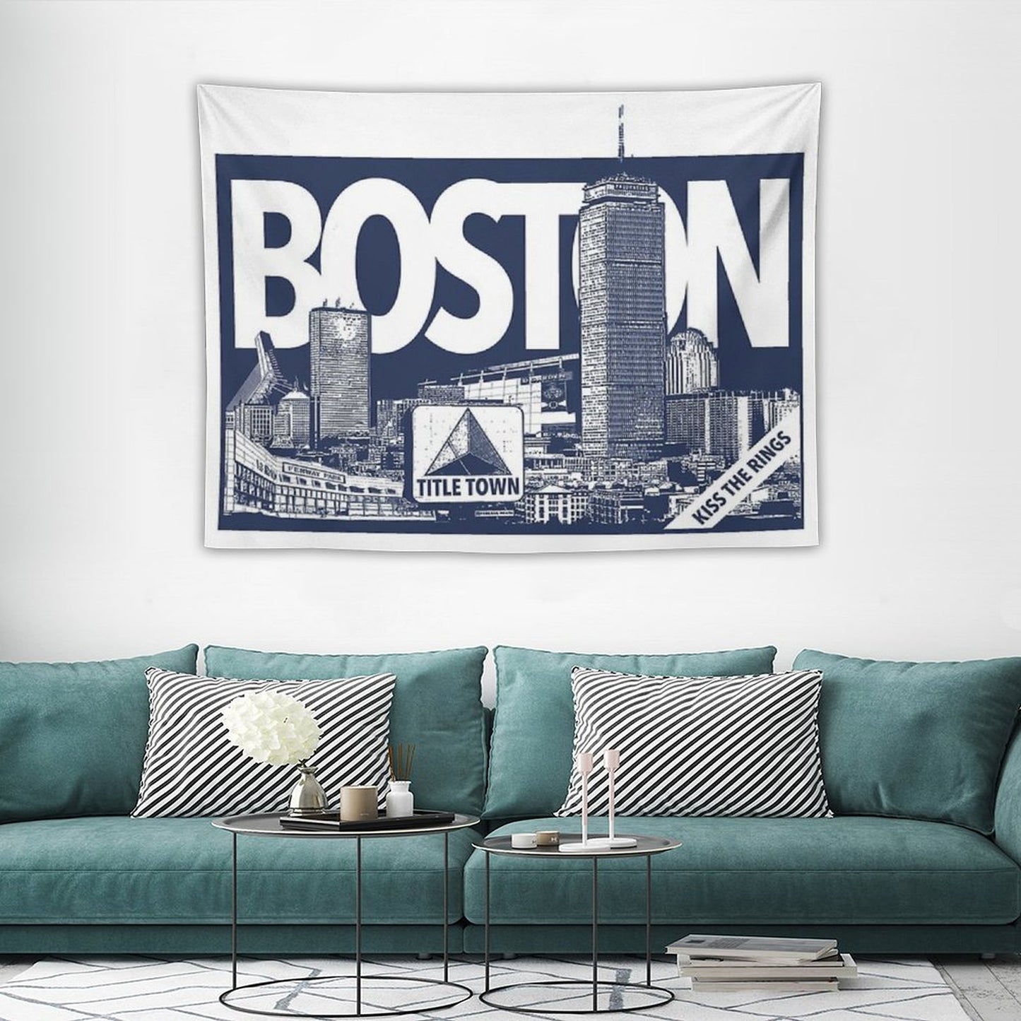 Title Town Skyline Tapestry