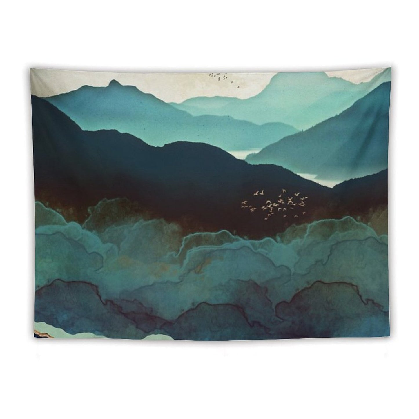 Indigo Mountains Tapestry