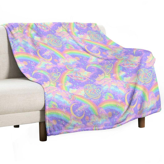 Psychedelic Space Throw Blanket