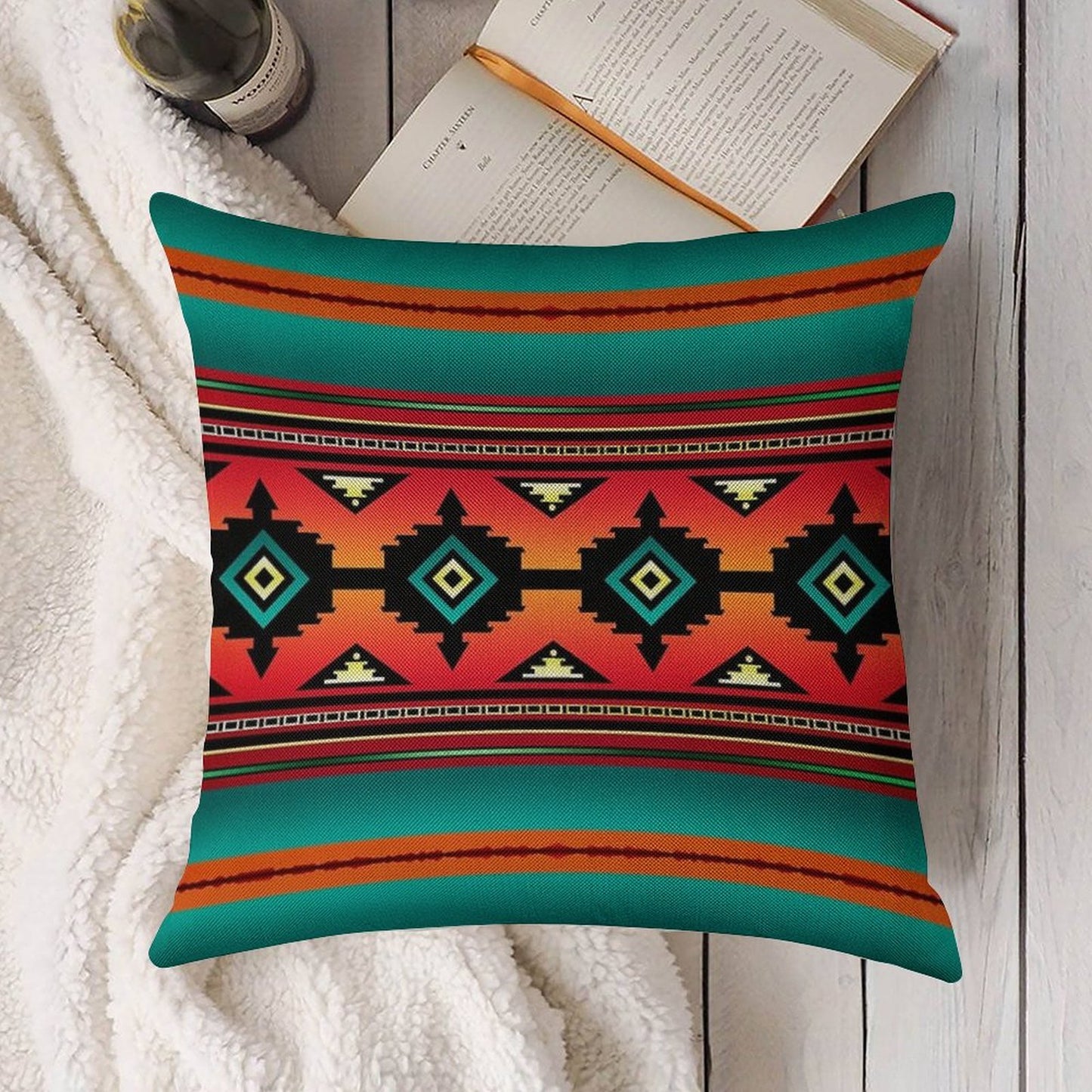 Canyon  Navajo Linen Throw Pillow Cover
