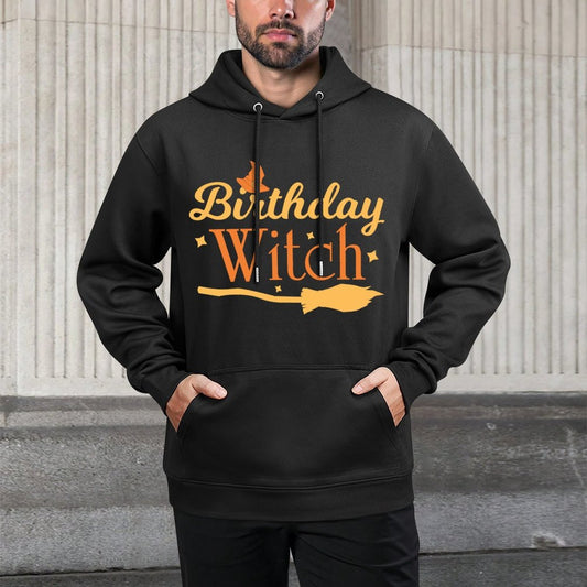 Birthday Witch Scary Funny Halloween Tee for Women And Girls Shape Retention Hoodie