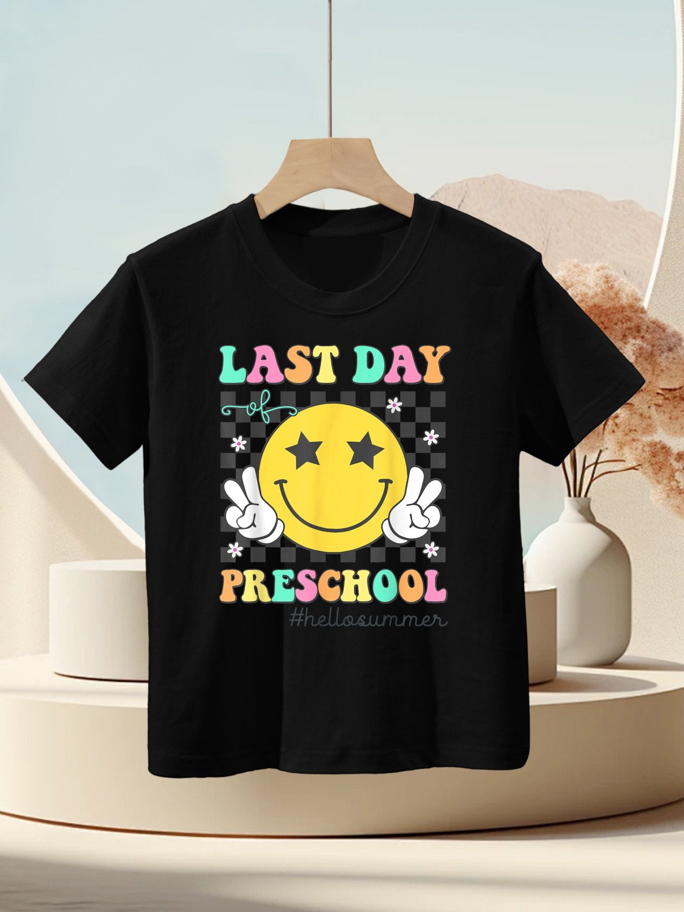 Last Day Of Preschool Hello Summer School Graduation Girls Kids T-Shirt