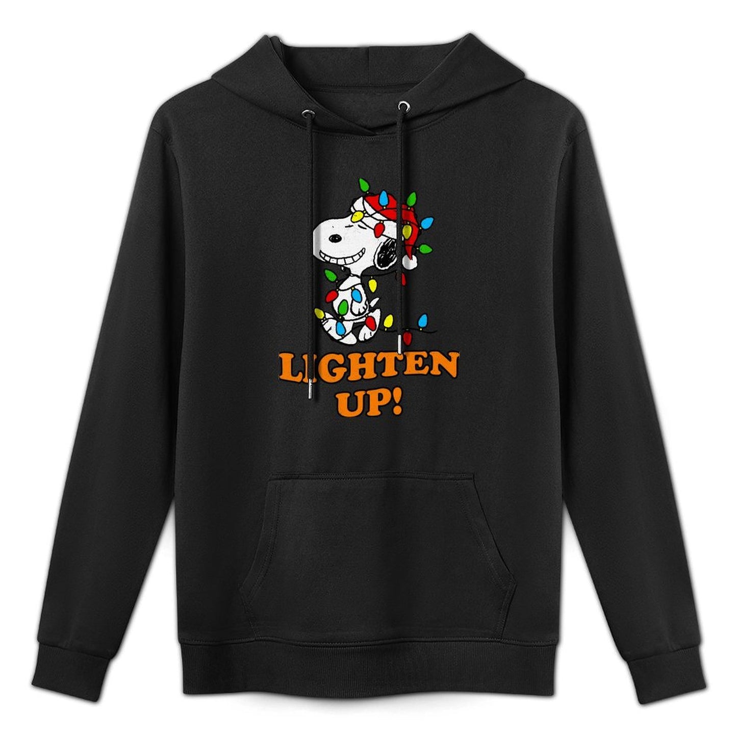Peanuts Snoopy Christmas Lighten Up Sweatshirt Sweatshirt Pilling-Resistant Hoodie