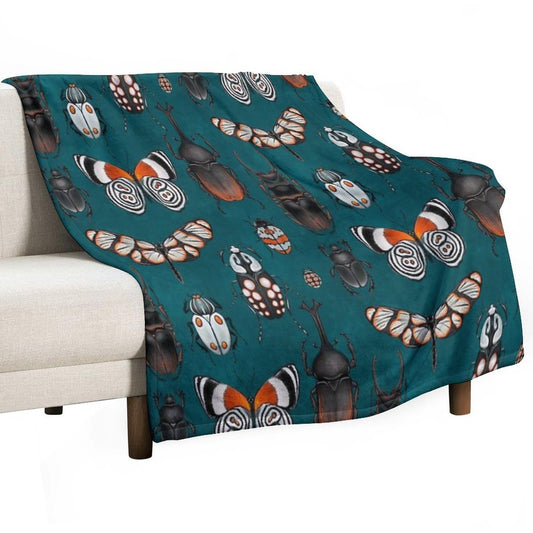 Bugs And Beetles Throw Blanket