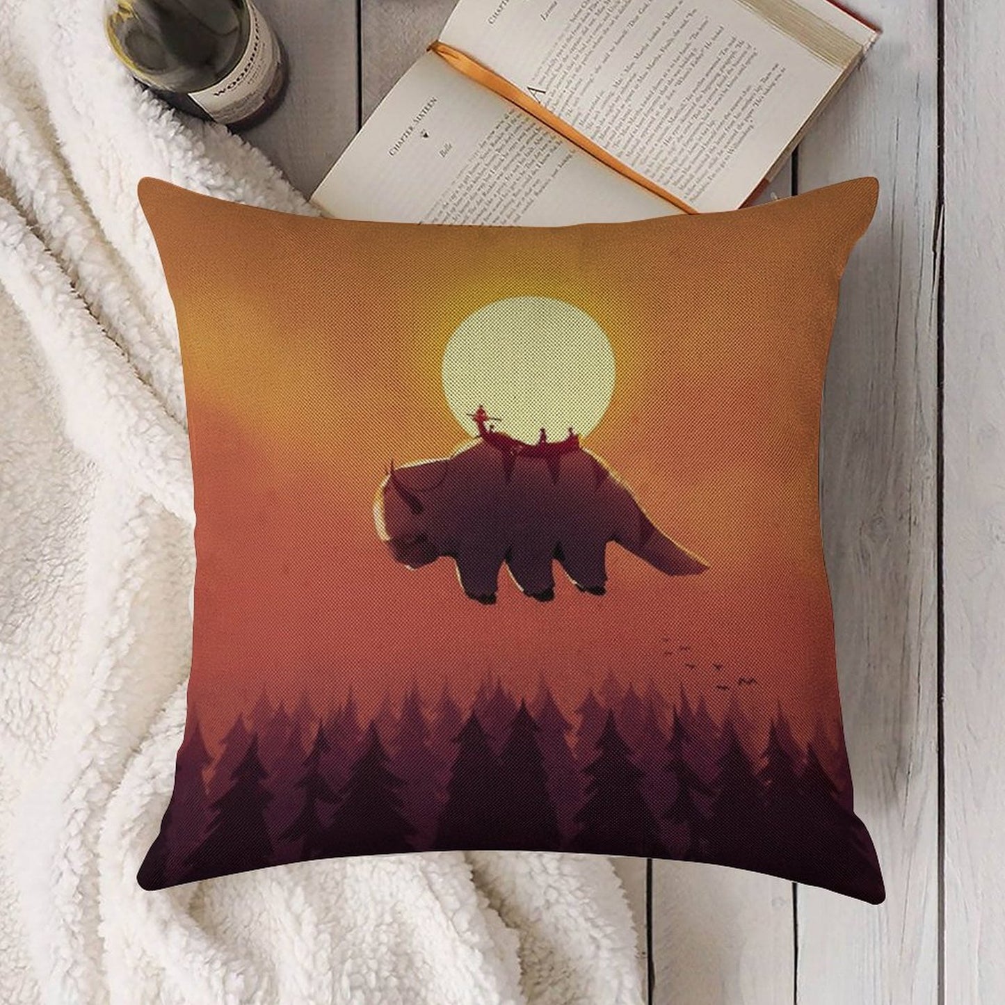 The End of All Things Linen Throw Pillow Cover